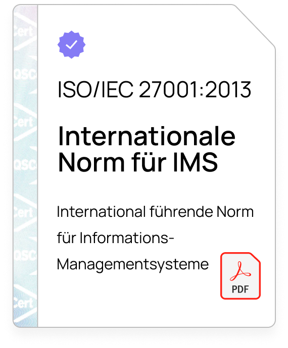 Zertifizierung ISO/IEC 2007:2013 Managementsysteme für IT-Rechenzentren