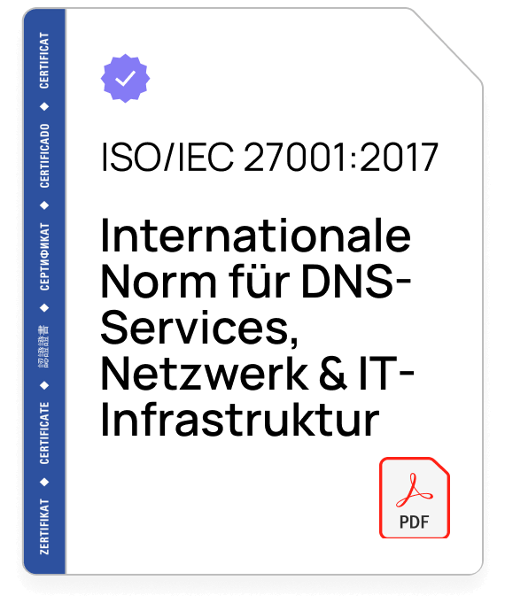 Nachweis Erfüllung der DIN EN ISO/IEC 27001:2017